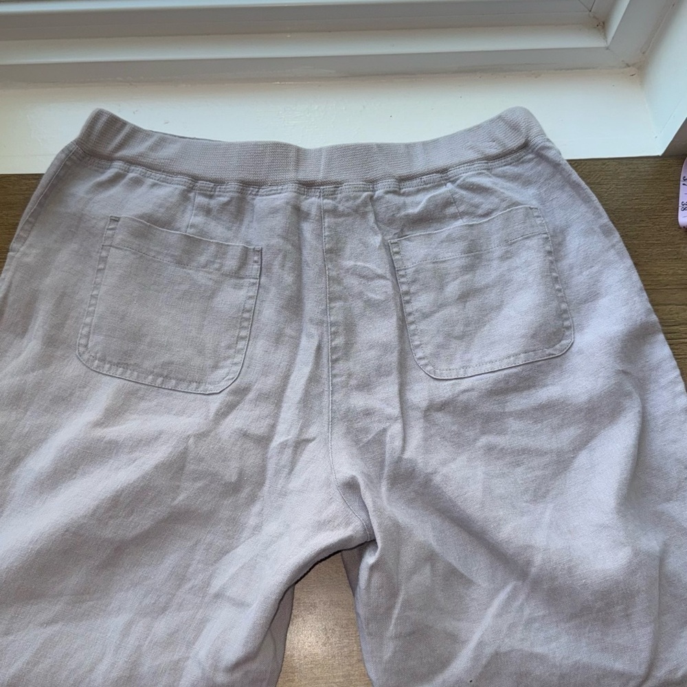 Orvis  Women’s Gray Chinos Classic Straight-Leg 100% Linen Pants size 8 - Picture 10 of 10